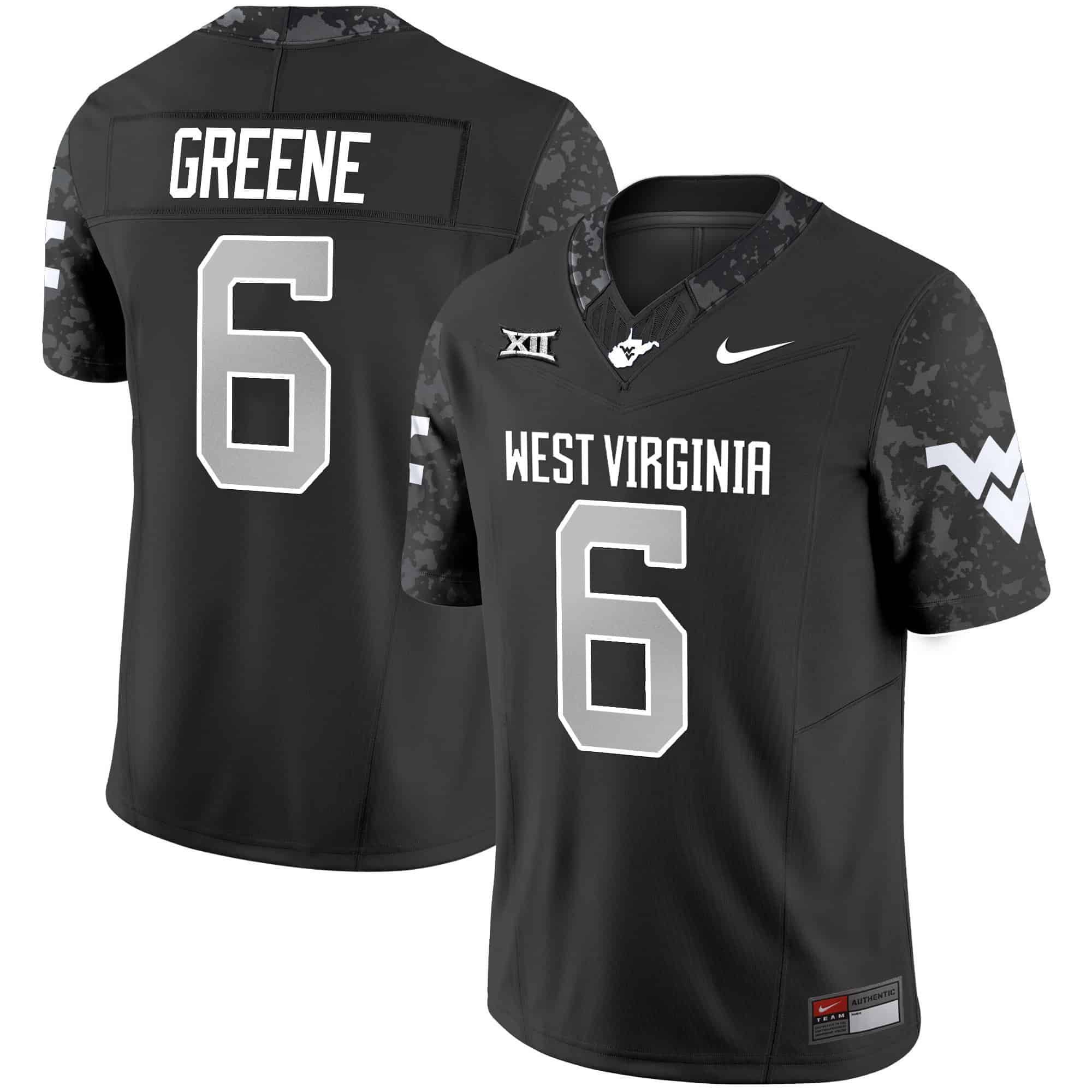 Men West Virginia Mountaineers #6 Greene Black 2024 Nike Vapor Limited NCAA Jersey